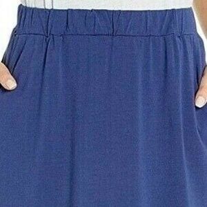FRESH PRODUCE Medium MOONLIGHT Navy BLUE $65 AVERY Stretch Long Skirt NWT New M